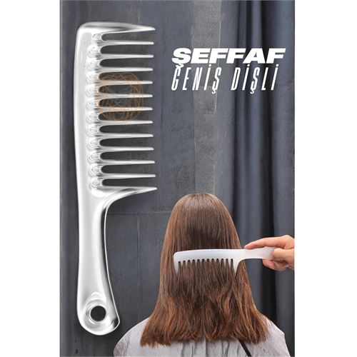 Large Gear Crystal Transparent Massage Effective Hair Opening Comb
