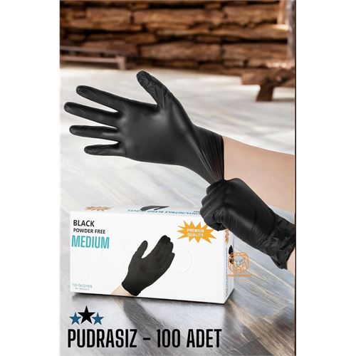 Hairdress Gloves Beauty Salon Berber Tattoo Gloves MEDIUM BLACK 100 PCS