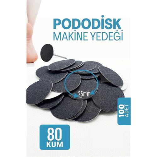 25 mm Pododisk - Nasır Remover Padkür Machine Spare Pads 100 PCS