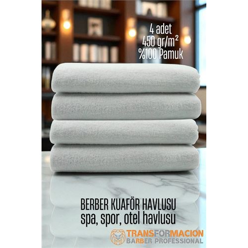 Hairdresser Berber Towel 4PCS Cotton Berber Towel 50x90 White