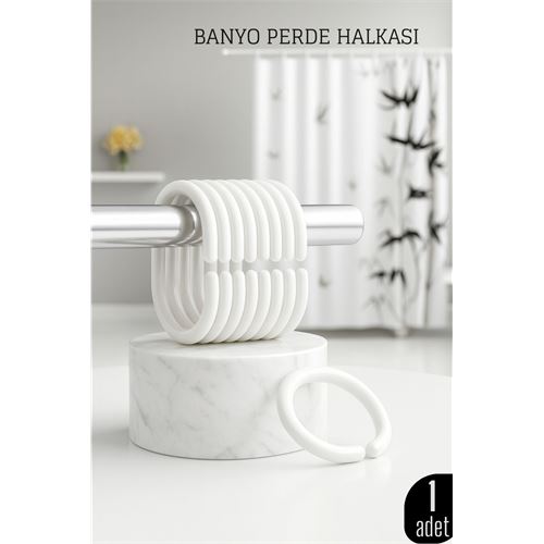 Banyo Perde Halkası Dayanıklı, Kolay Takılan, Şık Tasarım