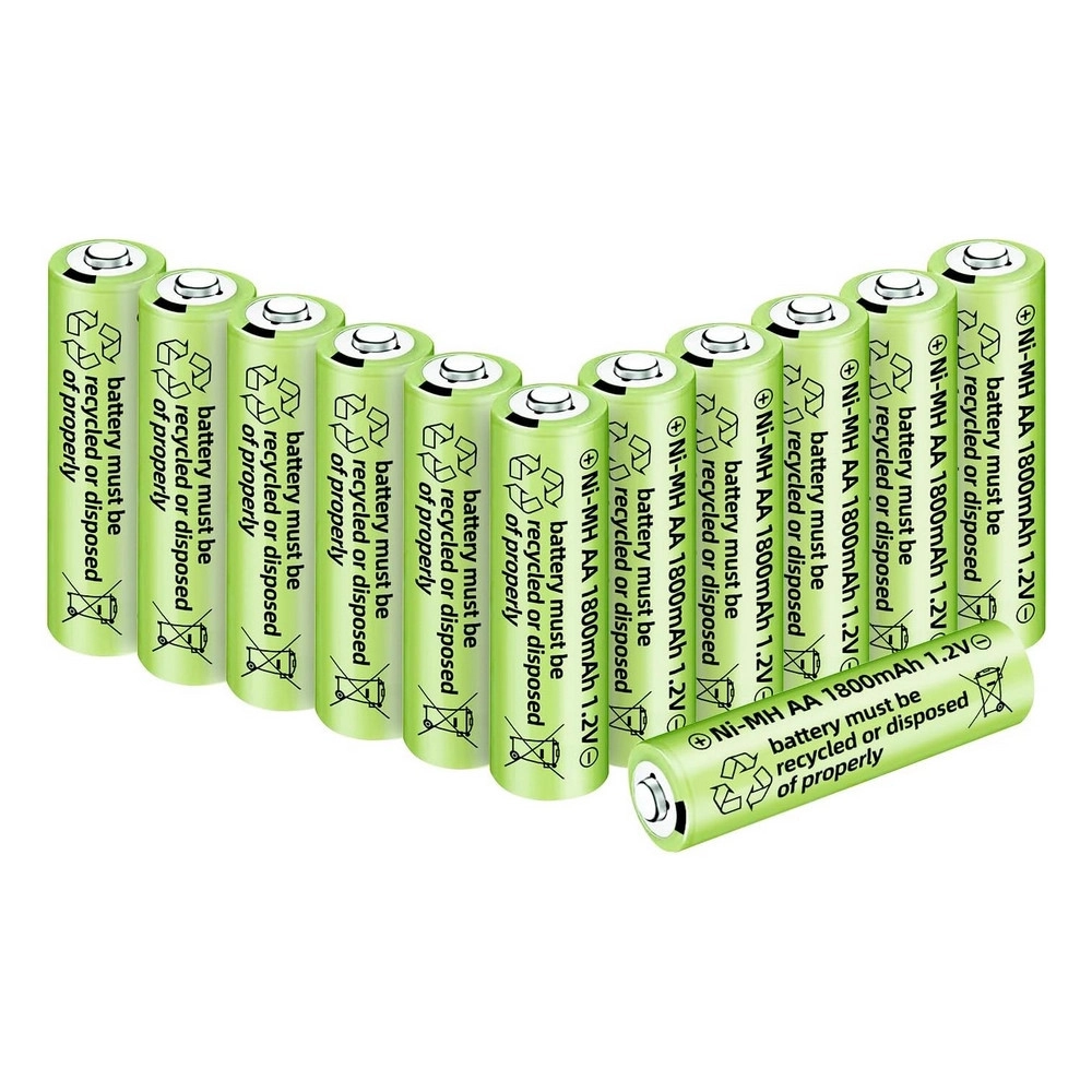 1800 mAh 1.2V AA Ni-Mh Şarj Edilebilir Pil 12 Adet