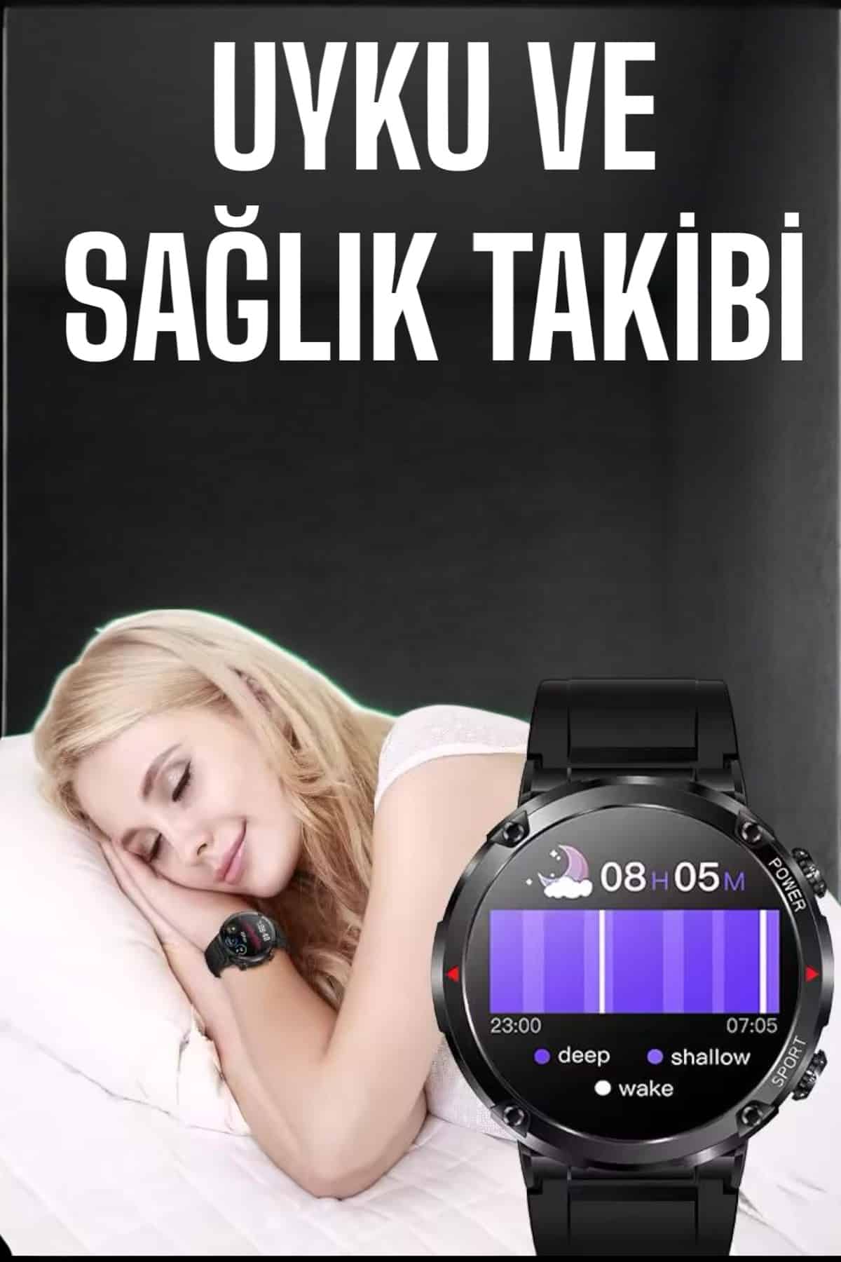 Akıllı Saat Yeni̇ Nesi̇l Bluetooth Bağlantılı Uyku Ve Sağlık Taki̇bi̇ Nfc Ve Gps