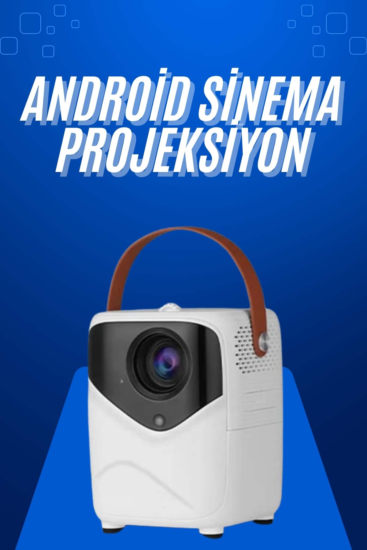 HD Ayaklı Portatif Projeksiyon Cihazı Android İşlemcili Sinema Projektörü