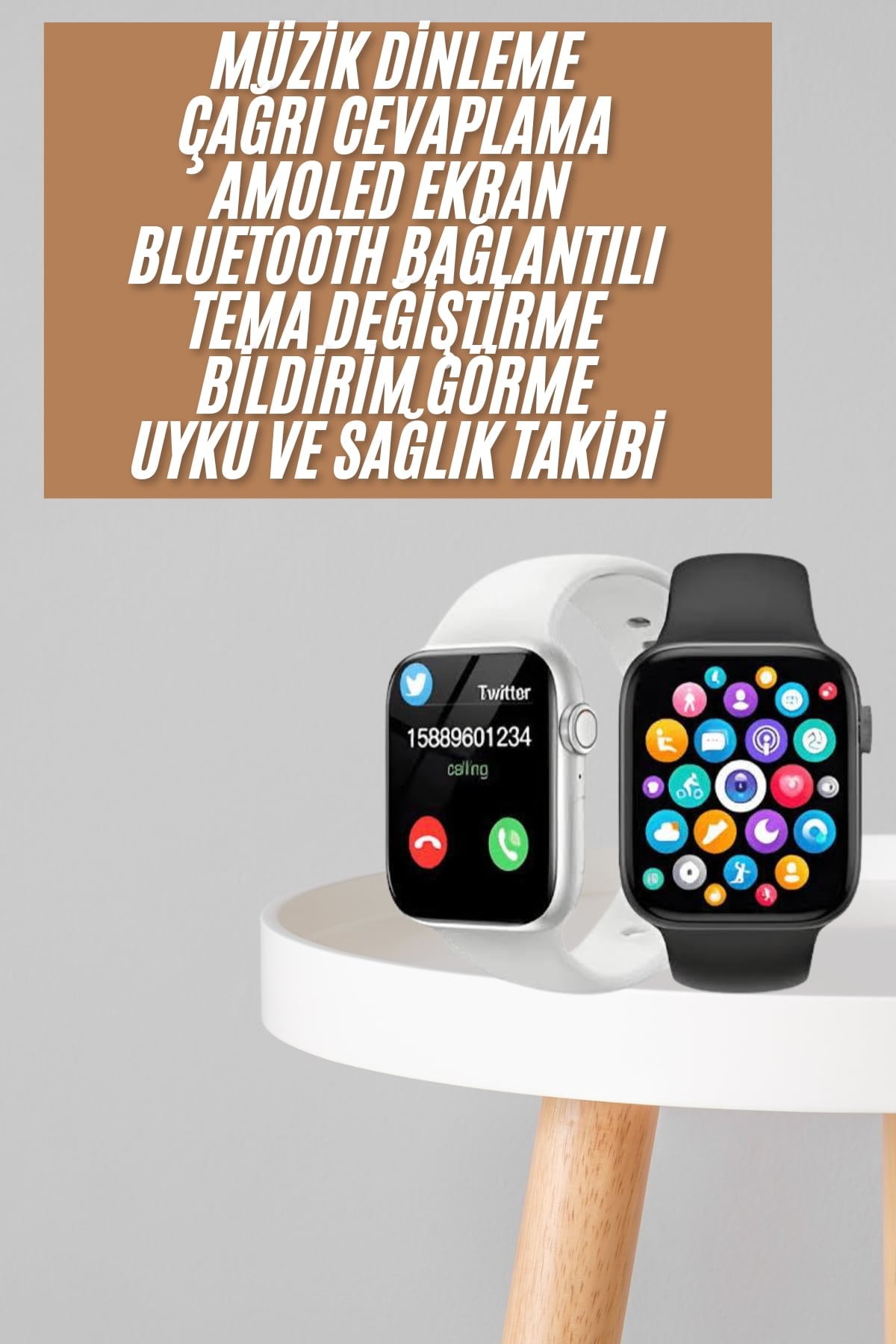 1.83 İnç Akıllı Saat Androi̇d Ve İos Uyumlu Çağrı Cevaplayabi̇len Adımsayar Gps Taki̇bi̇