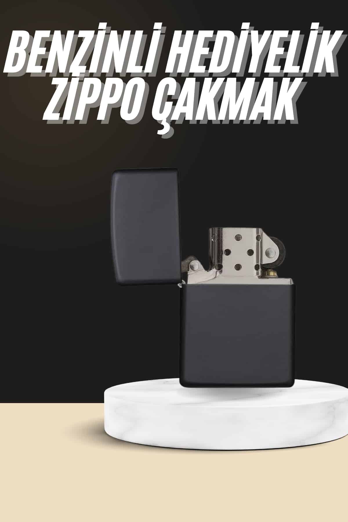 Erkeklere Özel Hediyelik Eşya Zippo Metalik Benzinli Çakmak Doldurulabilir