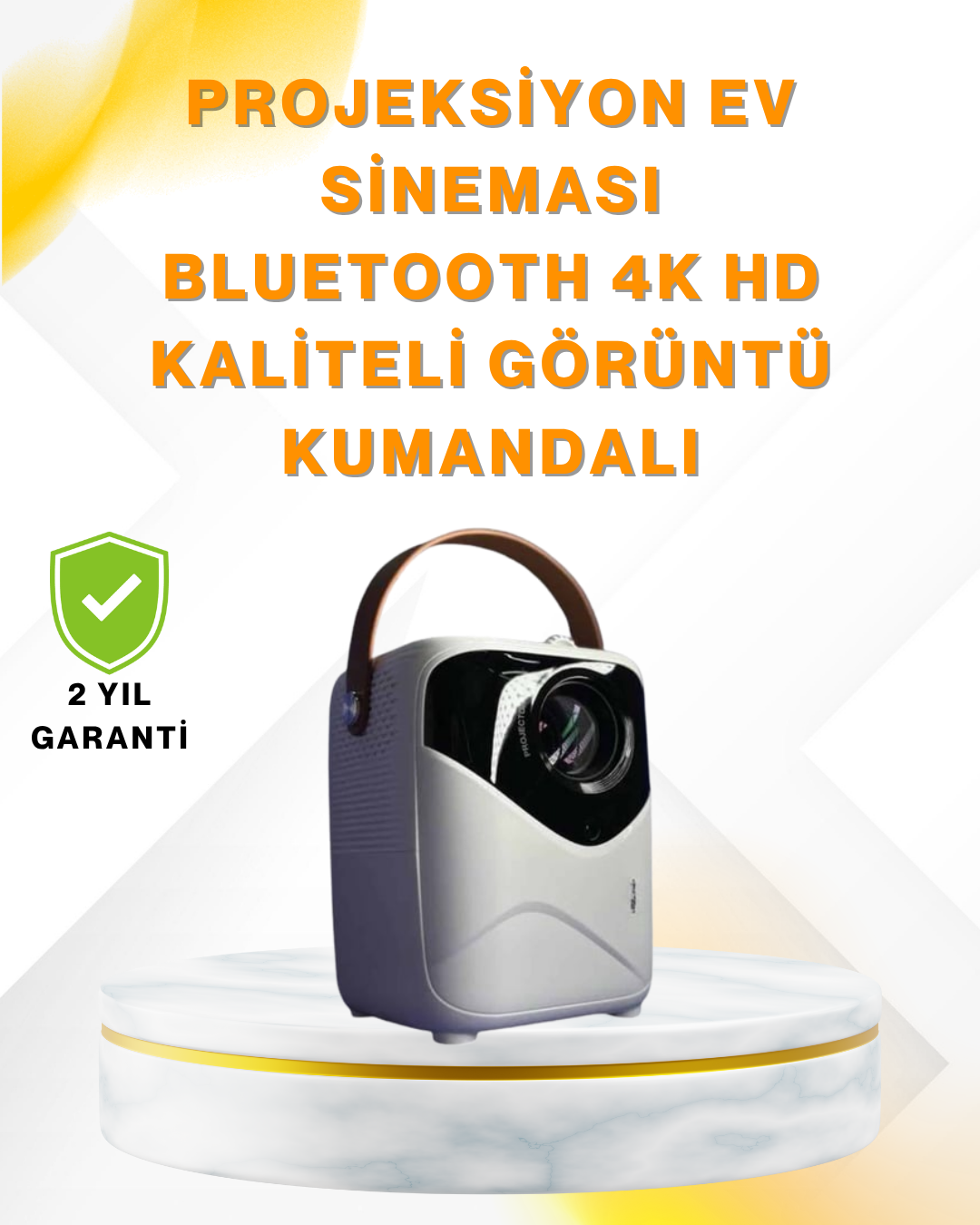 Ultra HD Çözünürlüklü Taşınabilir Projektör – 1920x1080 Piksel Görüntü Kalitesi