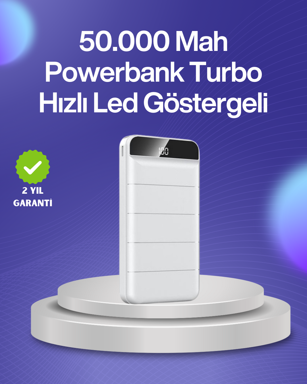 4 Cihazı Aynı Anda Şarj Edebilen Güçlü Powerbank 50000 mAh
