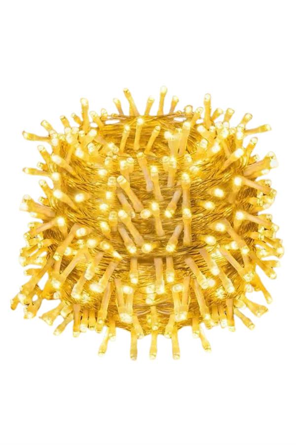 10 Metre Günışığı Led Işık Fişli Dekoratif Sarı Ton Aydınlatma 3 Modlu Led Şerit