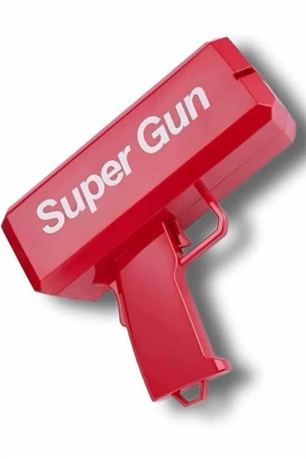 Para Dolar Saçma Para Atma Tabancası Otomatik Kırmızı Oyuncak