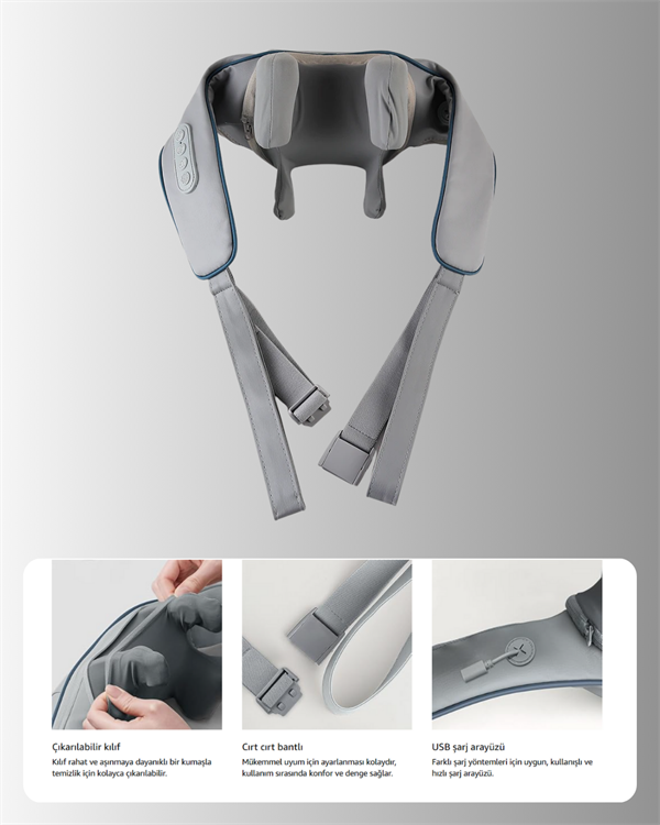 Vnb01 1800Mah Pi̇l Kapasi̇teli̇ Boyun Masaj Ai̇