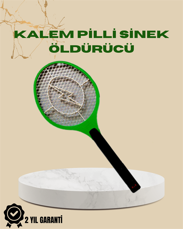 Yüksek Gerilimli Elektronik Sinek Öldürücü – Pil ile Çalışan, Güvenlik Izgaralı