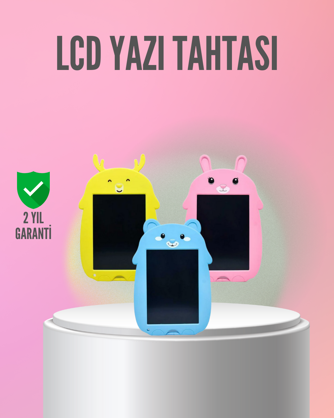 Kağıt Benzeri LCD Yazı Tableti | Tek Tuşla Silme ve Uzun Pil Ömrü