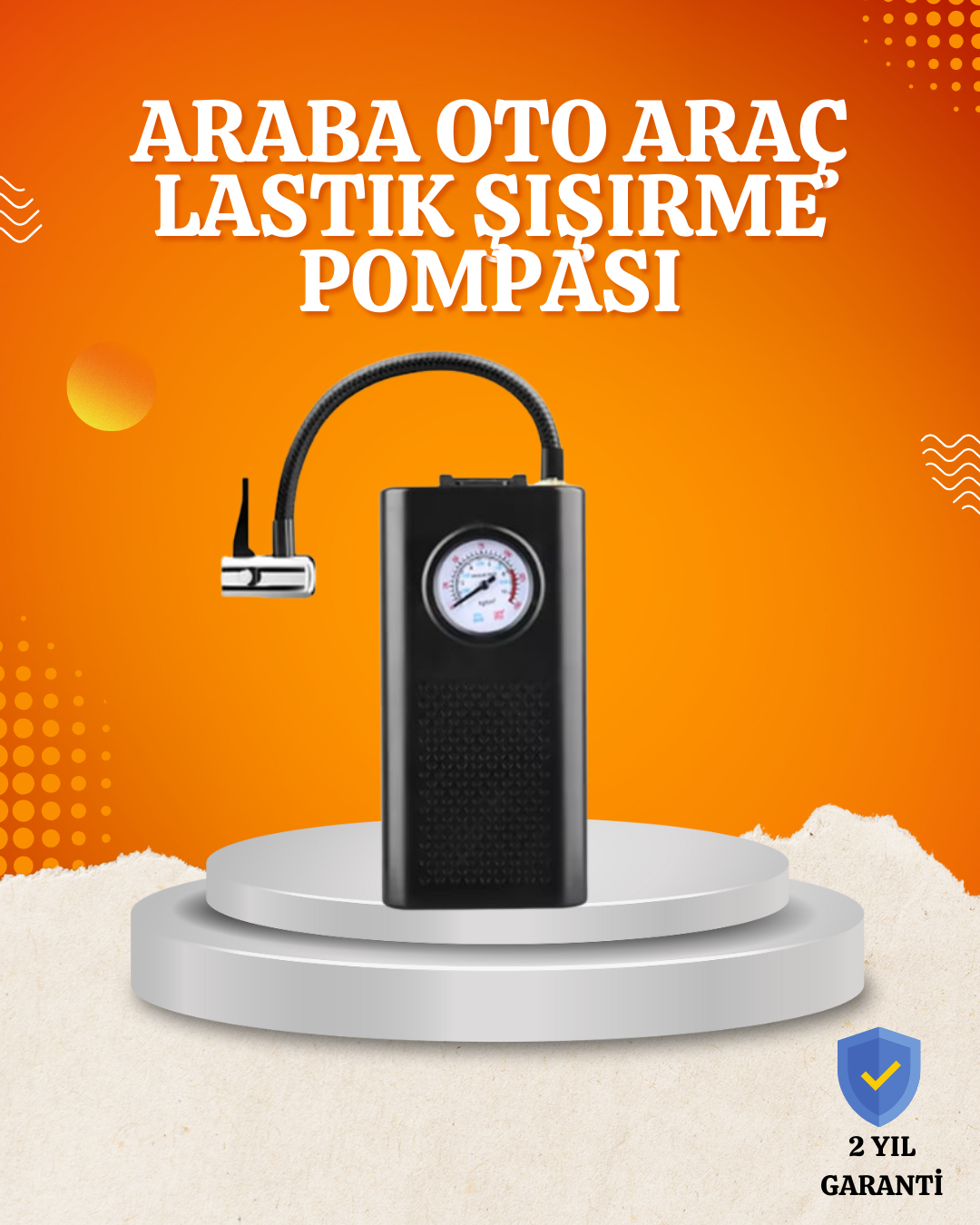 Taşınabilir Elektrikli Oto Motosiklet Bisiklet Lastik Şişirme Pompası