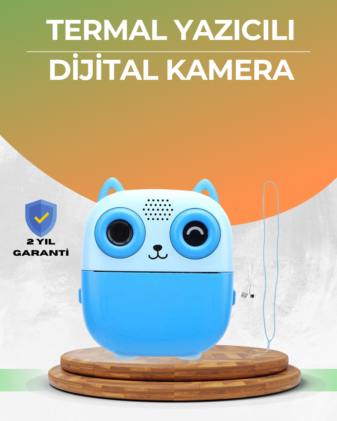 48MP Çocuk Kamera Oyun ve Müzik Destekli Termal Yazıcı