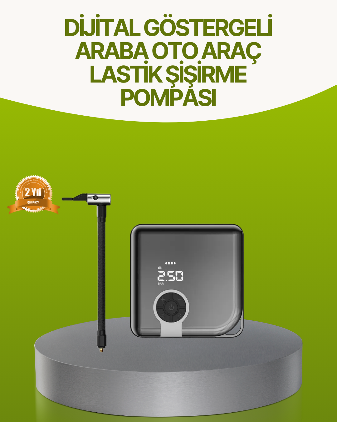 Dijital Ekranlı Taşınabilir Akıllı Araç Hava Kompresörü