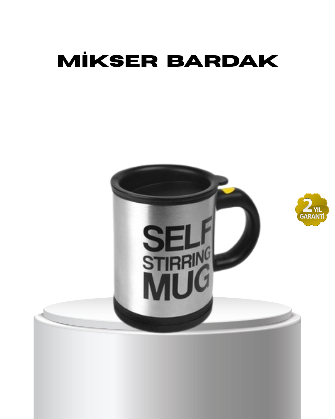 Paslanmaz Çelik Kendi Kendini Karıştıran Akıllı Kupa – Isı Yalıtımlı