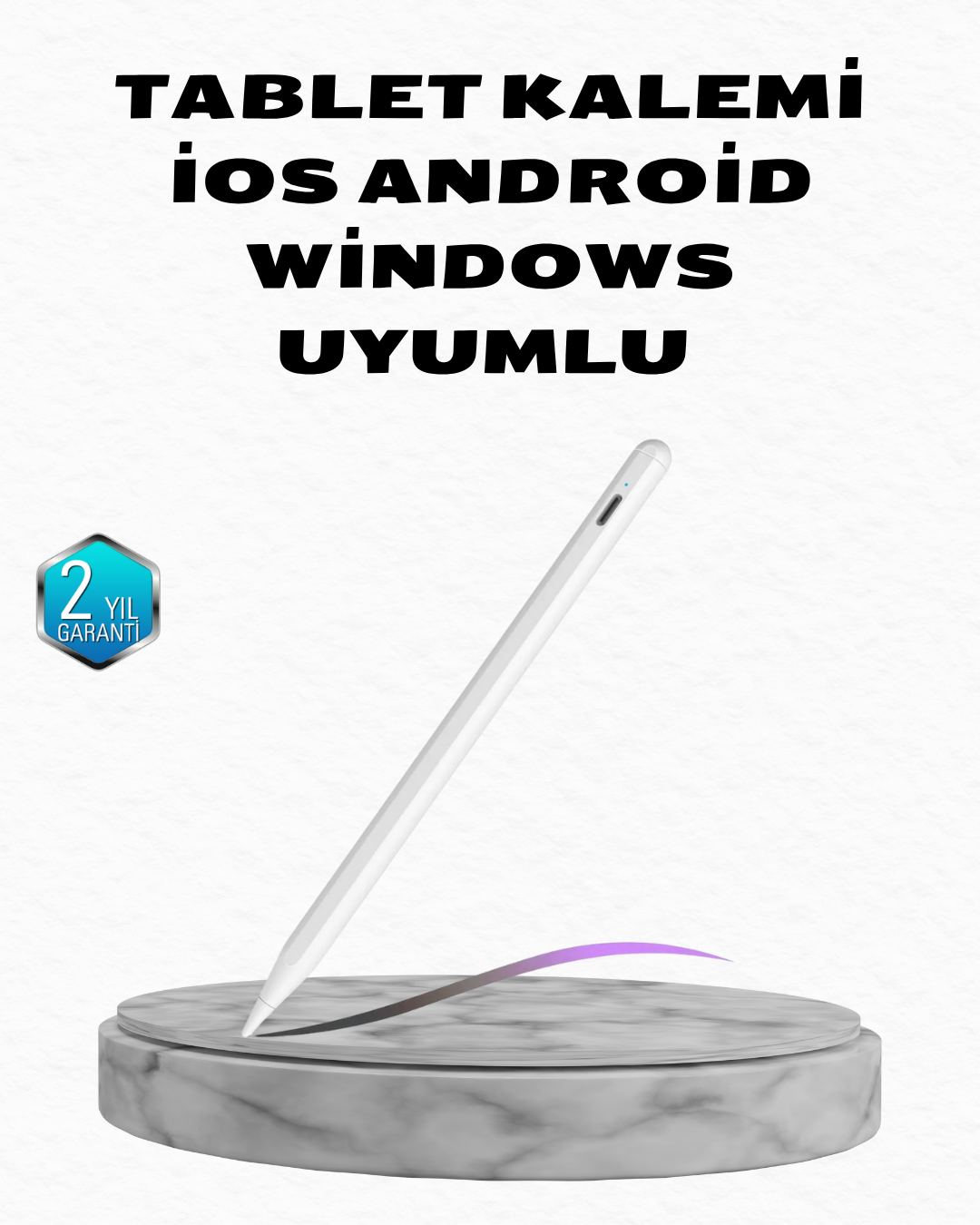 Manyetik Dokunmatik Kalem – Bluetooth Gerektirmeyen, Type-C Şarjlı, iPad ve Android Uyumlu Hassas Stylus