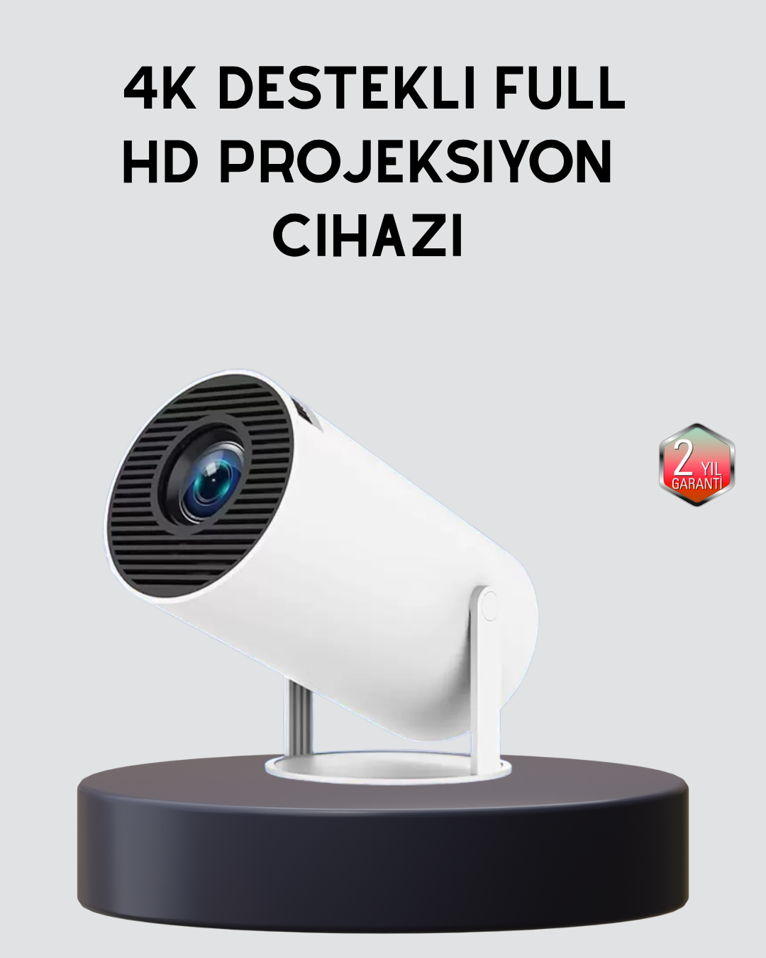 Ev Sineması Projeksiyon Cihazı – 160 ANSI Lümen, 4K Uyumlu ve Kablosuz Görüntü Aktarımı