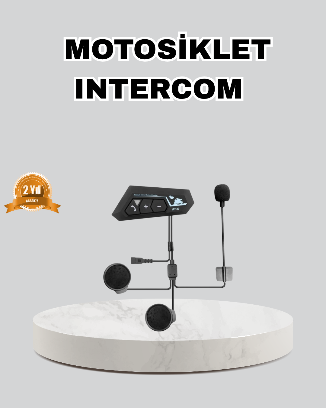 Motosiklet Kaskı İçin Bluetooth Kulaklık – Kablosuz, Mikrofonlu, Gürültü Azaltmalı BT22