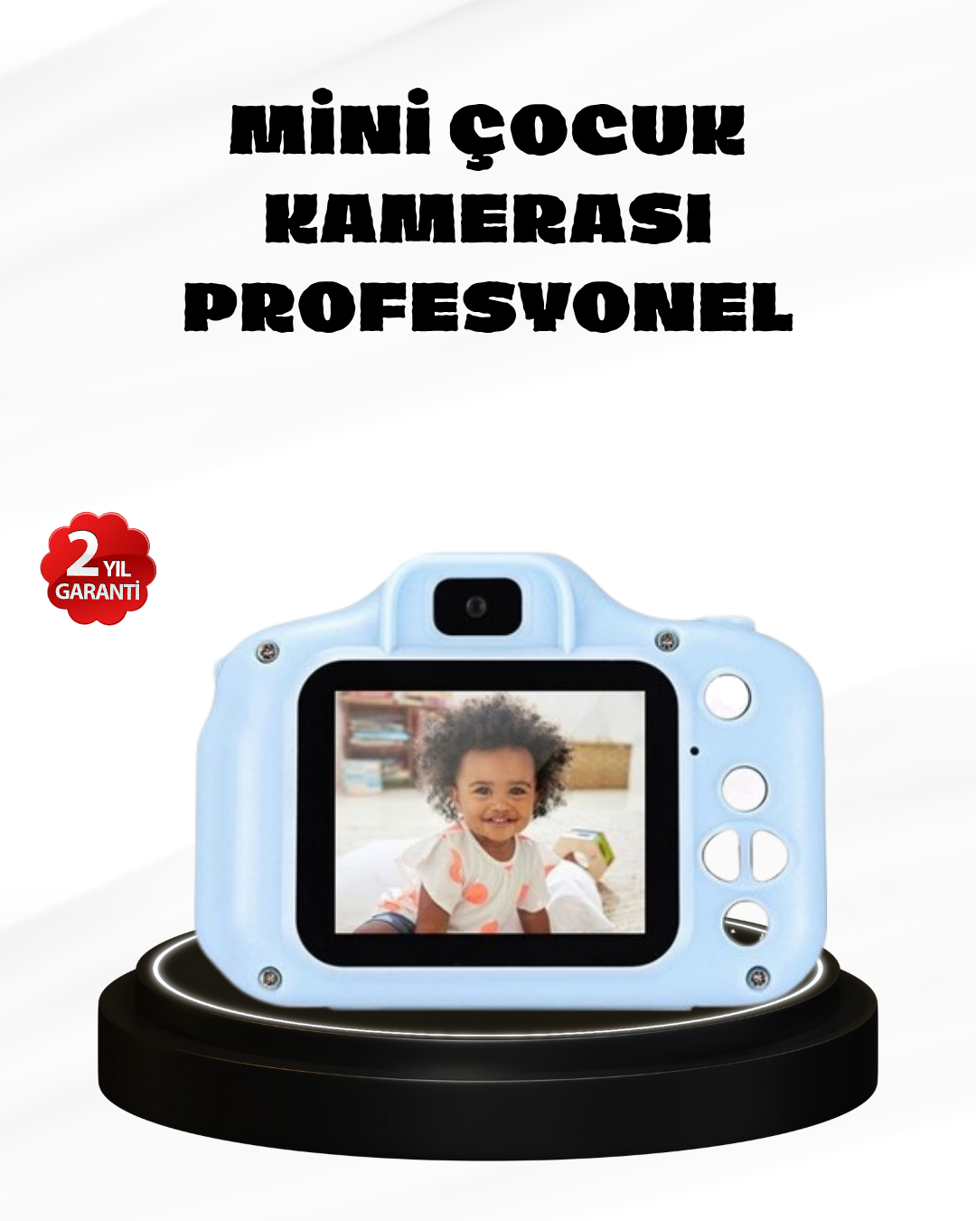 Çocuklar İçin Mini Dijital Kamera – 1080p HD, 2.0 İnç Ekran, Komik Filtreli ve Şarjlı