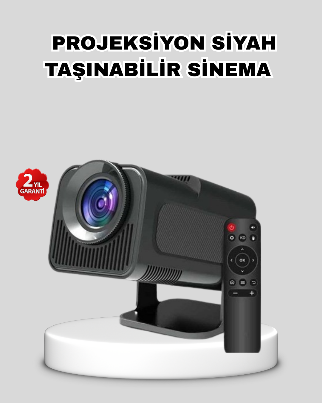 Akıllı Projeksiyon Cihazı HDMI USB Bağlantılı Taşınabilir Enerji Tasarruflu