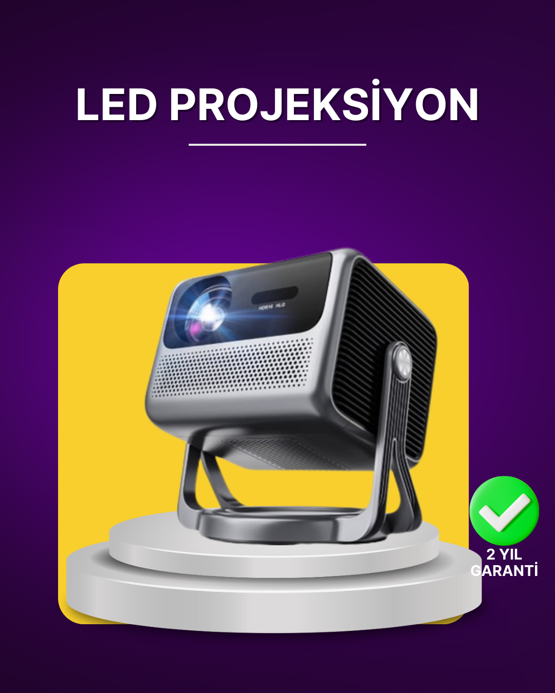 Smart Projector Android TV Ev Sinema Projeksiyonu