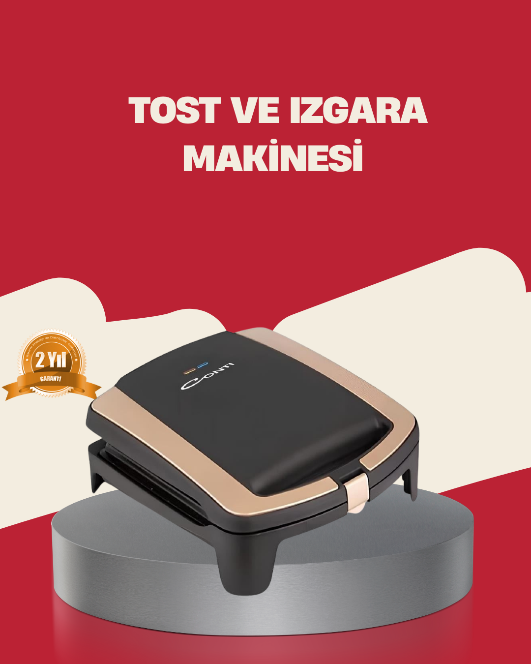 Tost Makinesi Yapışmaz Plaka 1500 Watt Güçlü Performans