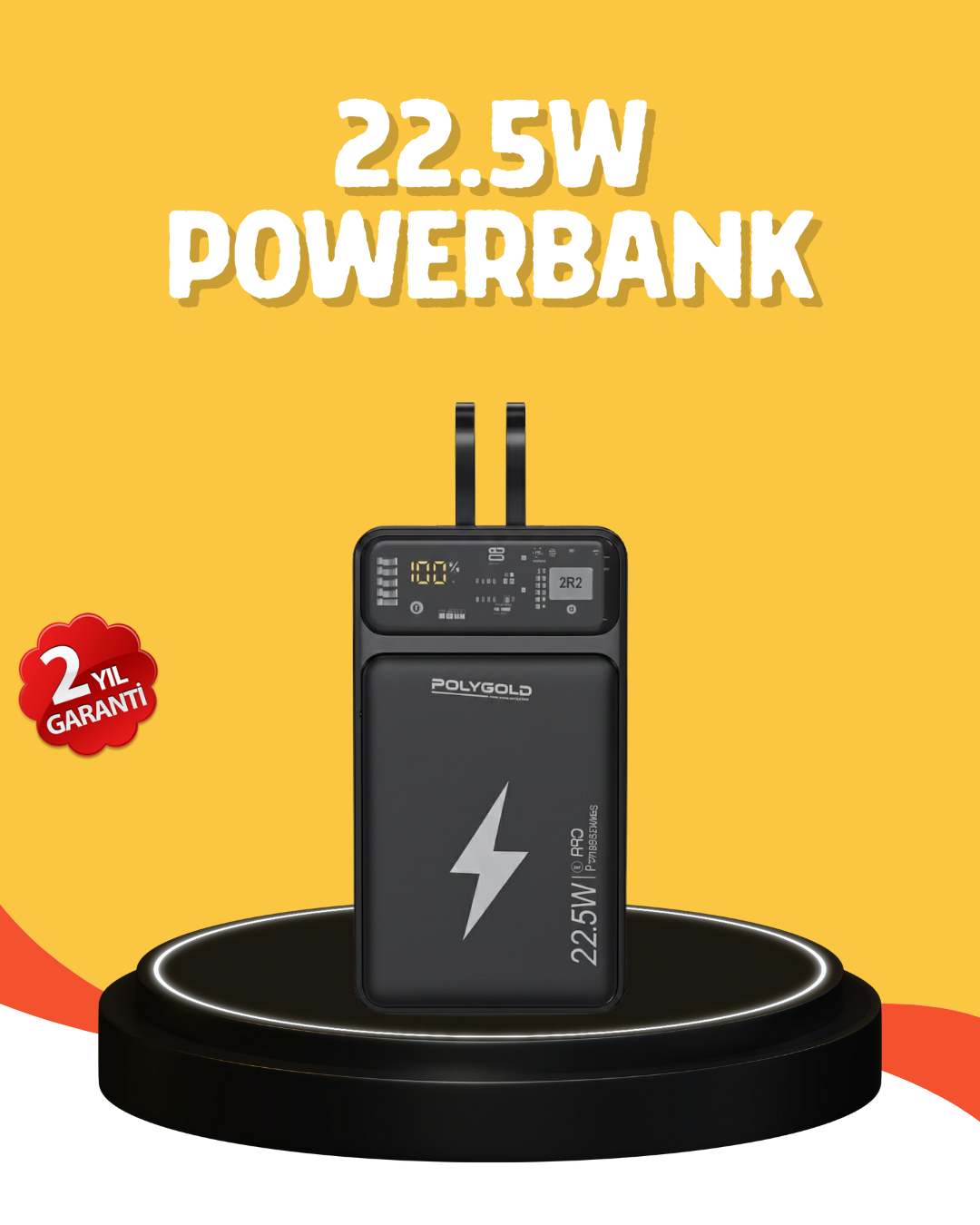 Powerbank 10000 mAh Dijital Göstergeli Taşınabilir