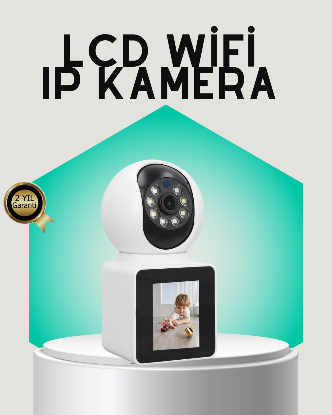 2K HD Bebek ve Yaşlı Takip Kamerası Çift Yönlü Görüş Akıllı Uyarılı