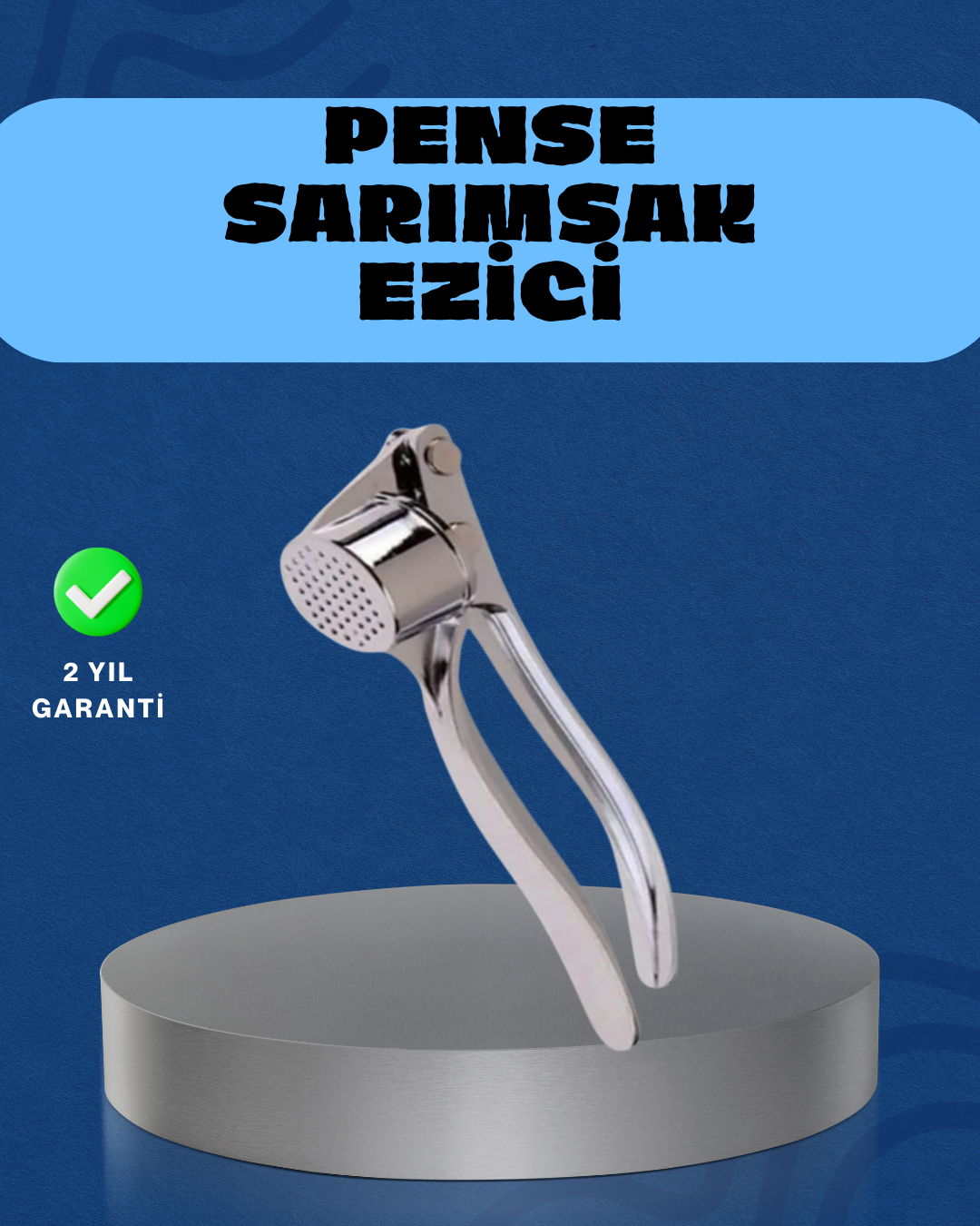 Mutfak Sarımsak Ezici Kaymaz Saplı Güçlü Mekanizma