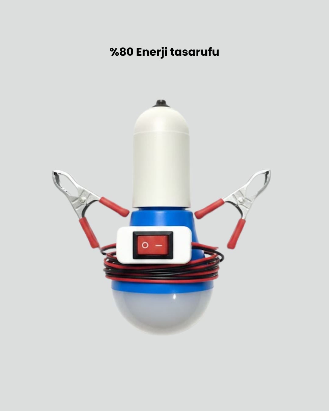 12V LED Ampul Anahtarlı Kablolu Pratik Aydınlatma