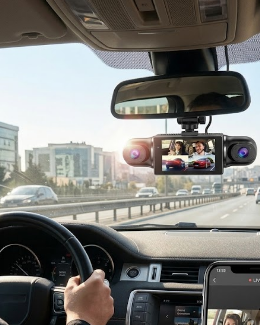 1080P Araç Kamerası Mobil Uygulama Bağlantılı G Sensörlü Güvenlik Sistemi