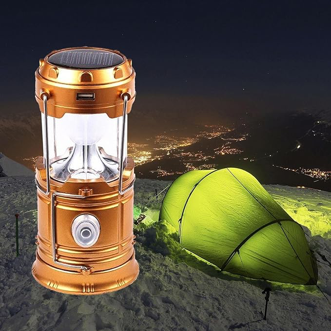 Solar Powered Multifunctional Camping Flashlight