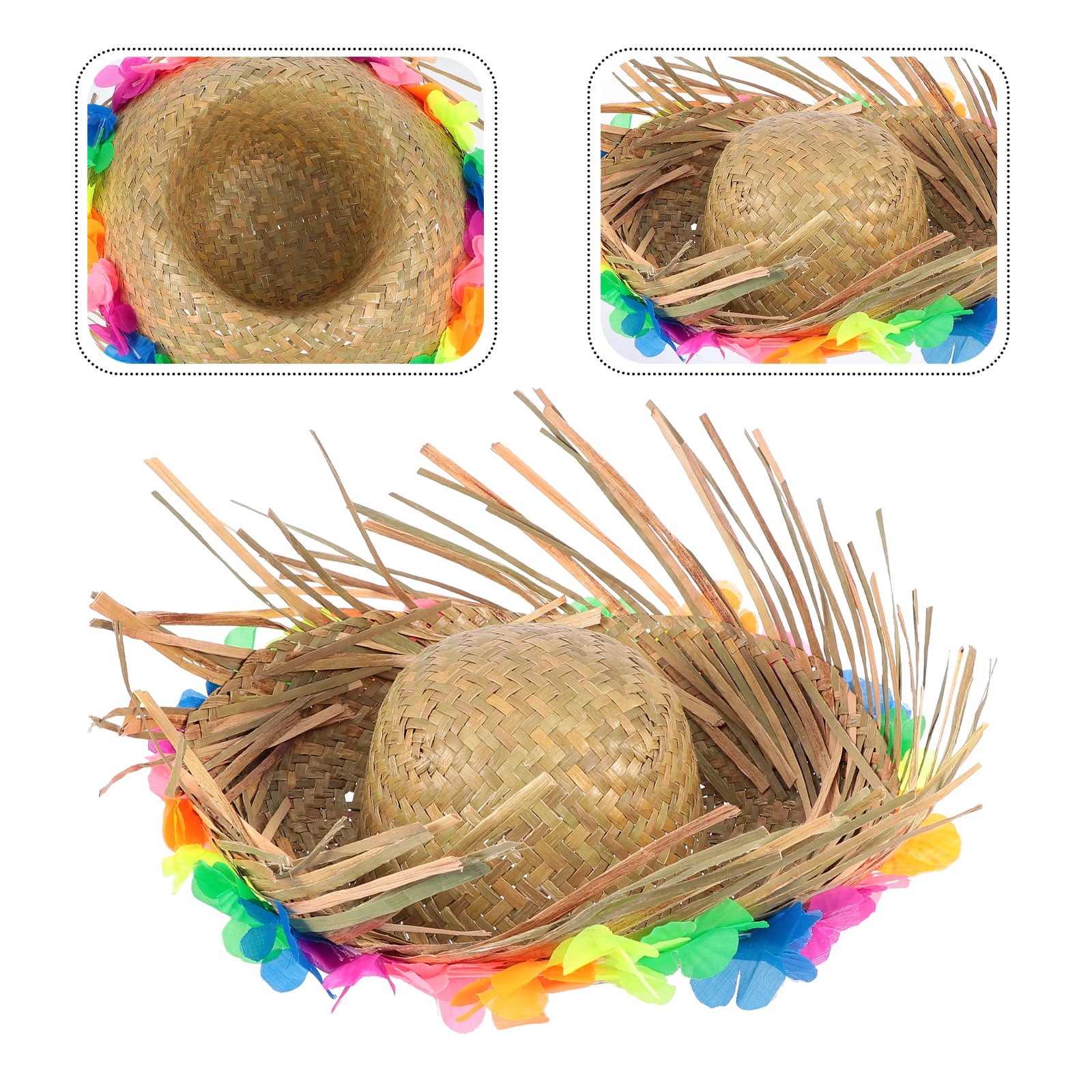 Natural Color Tassel Knit Mesh Hawaii Hat