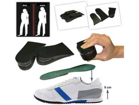 Hava Yastıklı Boy Uzatıcı Tabanlık (7 cm Daha Fazla Boy Uzunluğu) - 43 Numara (1550)