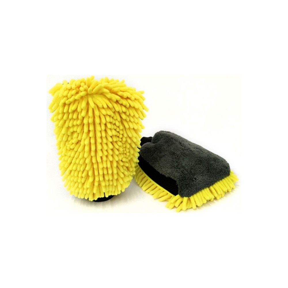 Araba Oto Yıkama Temizlik Eldiveni Süngeri Peluş Büyük Boy Çift Yüzeyli 22x19cm