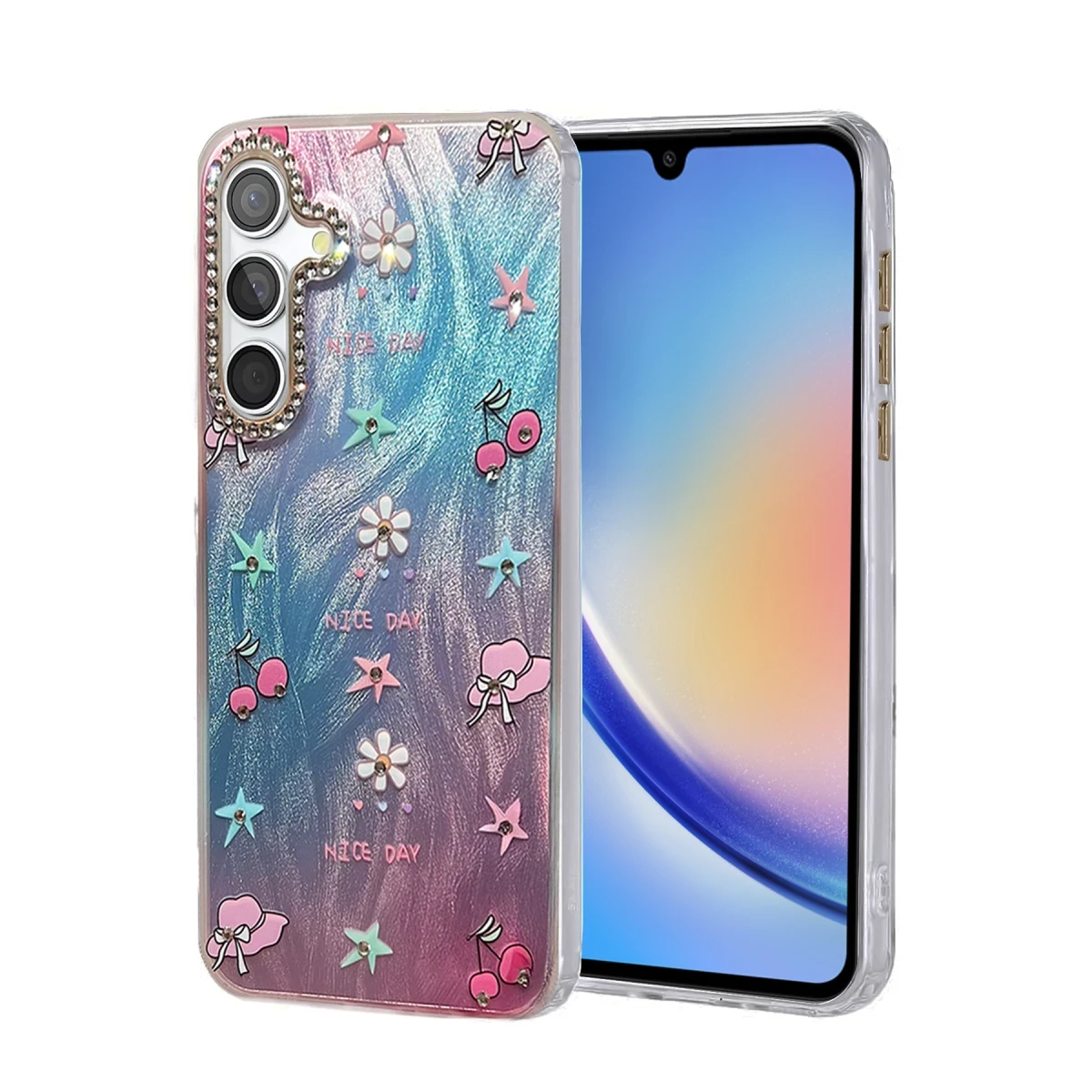Samsung Galaxy A34 5G Kılıf Blade Aynalı Desenli Kapak - Desen 4