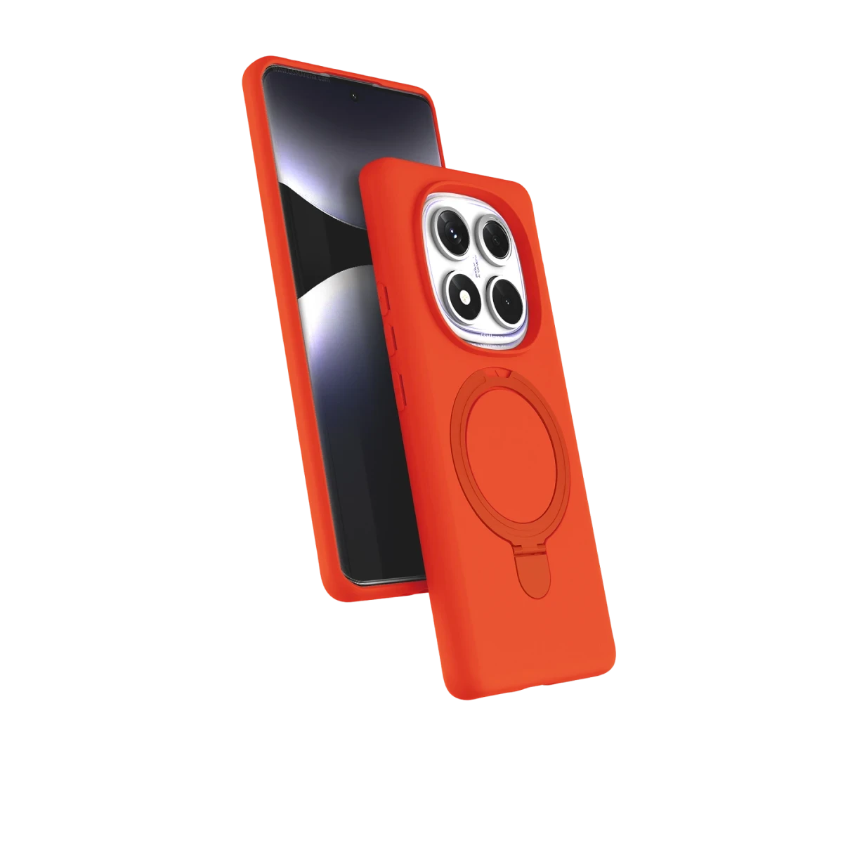 Xiaomi Redmi Note 14 Pro 5G Regal Magsafe Standlı Kapak - Turuncu