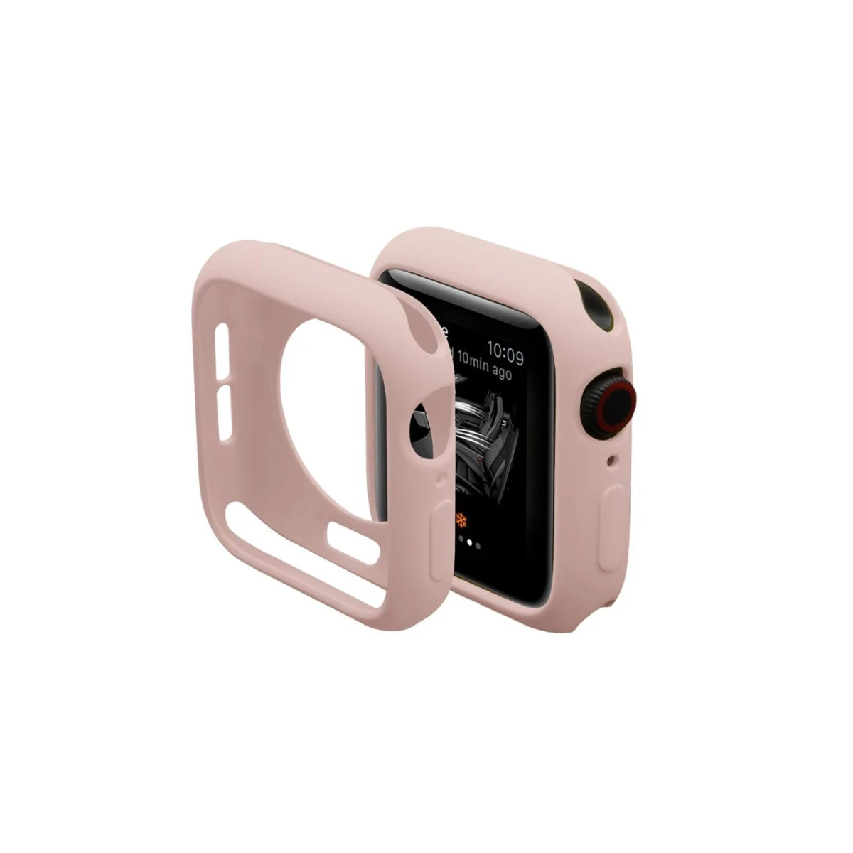 Apple Watch 38mm Silikon Alt Kasa - Pudra