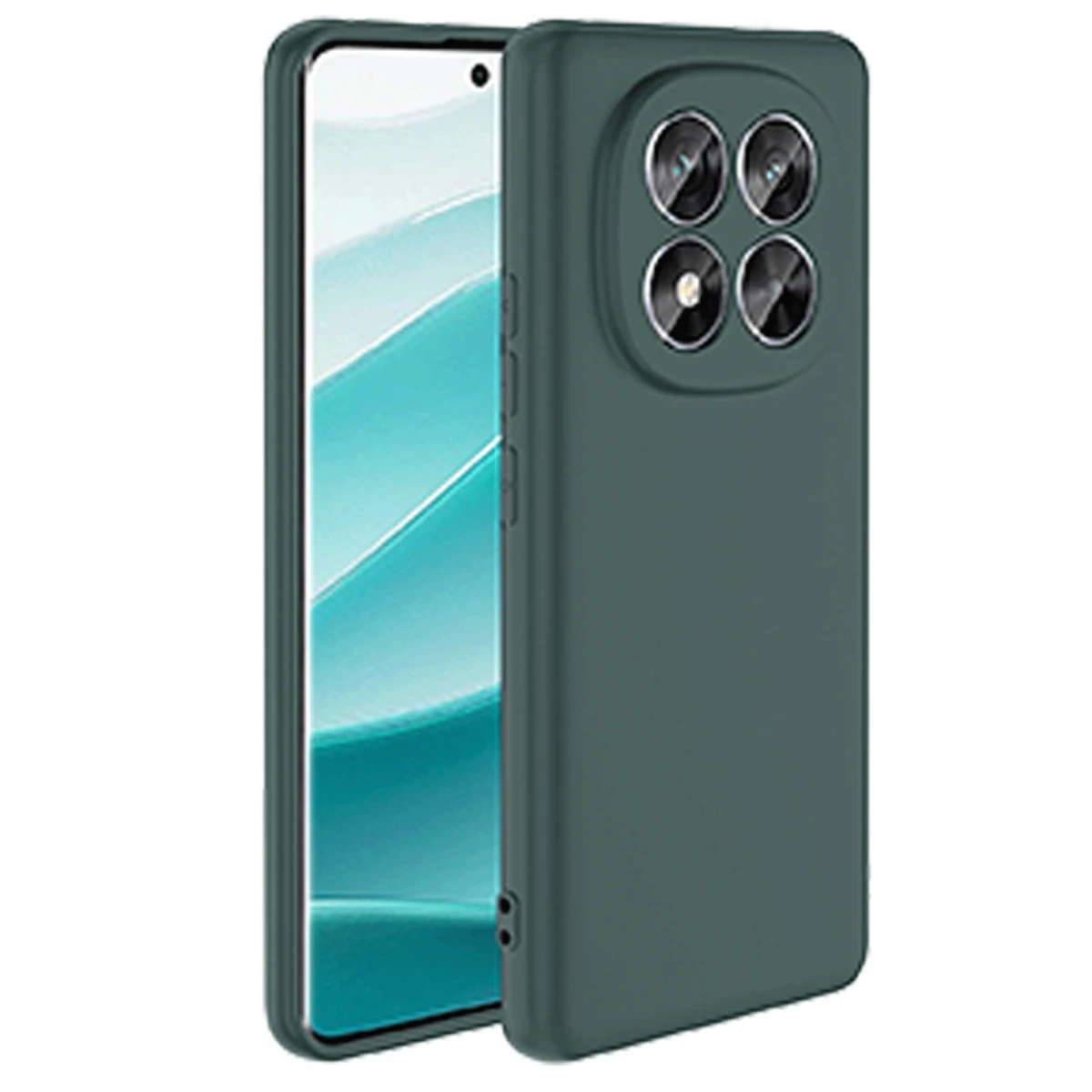 Xiaomi Redmi Note 14 Pro 4G Kılıf First Silikon - Koyu Yeşil