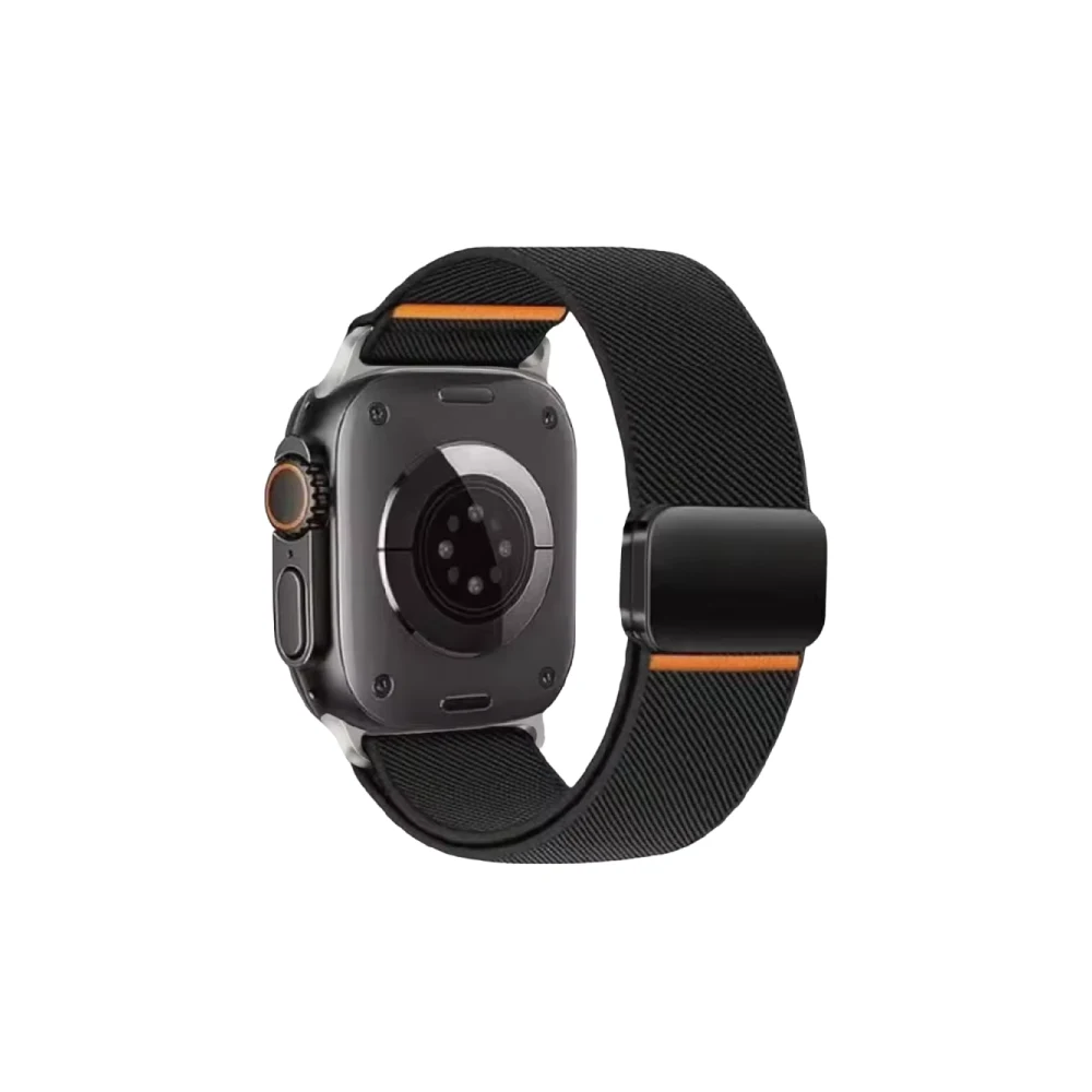 Apple Watch Ultra 49mm Nylon Manyetik Kordon - Siyah