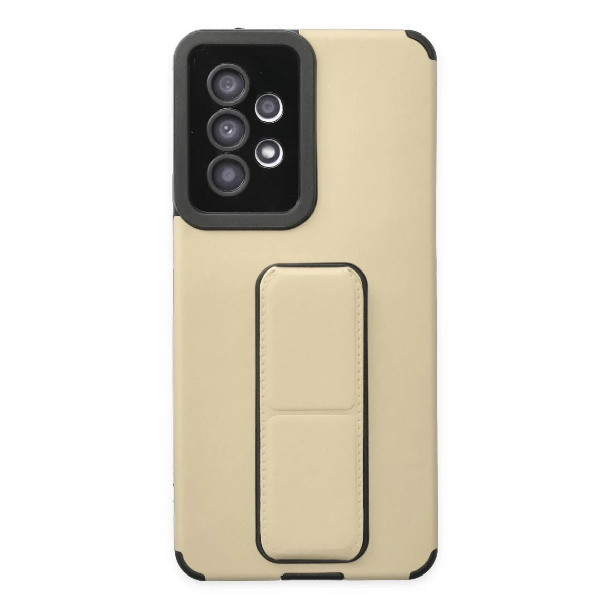 Samsung Galaxy A53 5G Kılıf Mega Standlı Silikon - Gold
