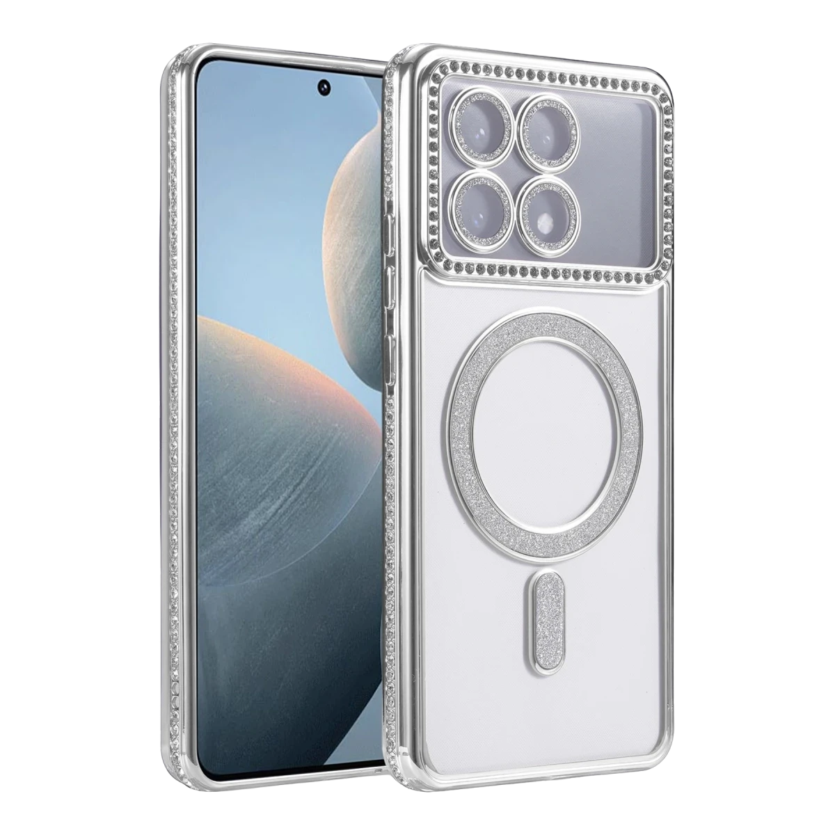 Xiaomi Poco X6 Pro Joke Simli Magneticsafe Kılıf - Gümüş