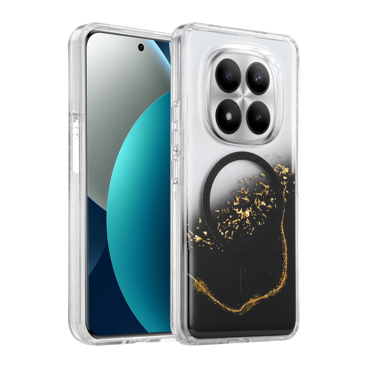 Onegif Xiaomi Redmi Note 15 Pro Plus 5G Lotus Simli Magsafe Kapak - Siyah