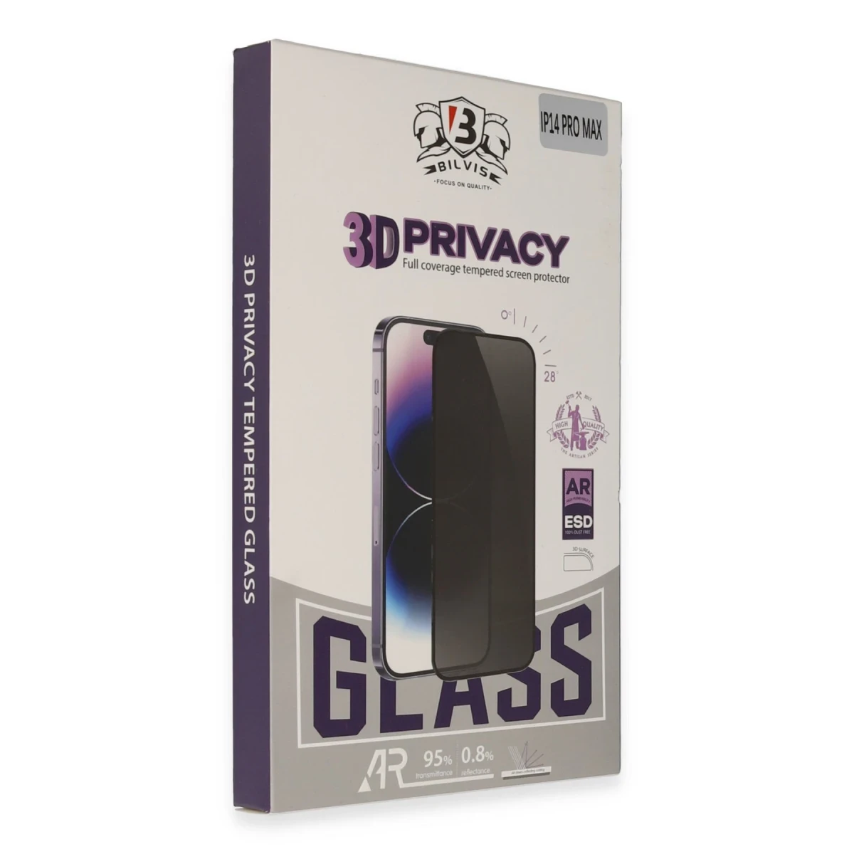 Apple iPhone 15 Pro Max Bilvis 3D Hayalet Cam Ekran Koruyucu