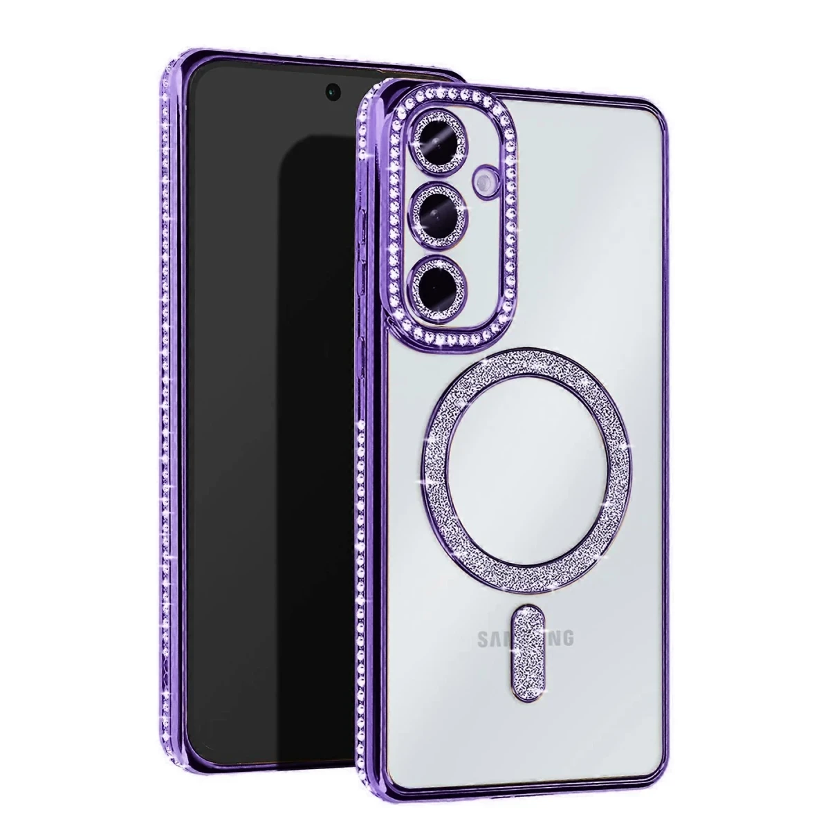 Samsung Galaxy S25 Edge Joke Simli Magneticsafe Kılıf - Derin Mor