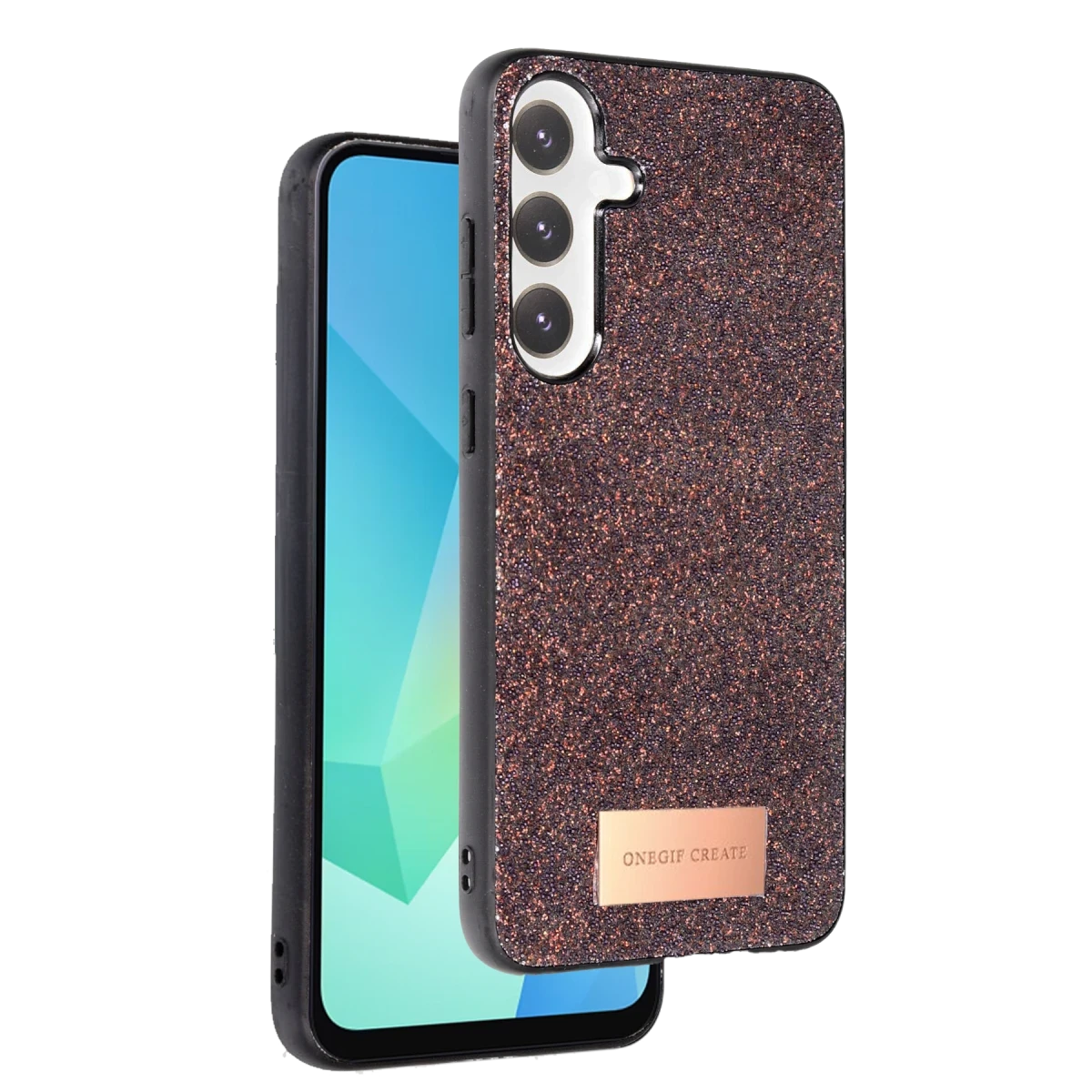 Onegif Samsung Galaxy A26 Bright Simli Kapak - Derin Mor