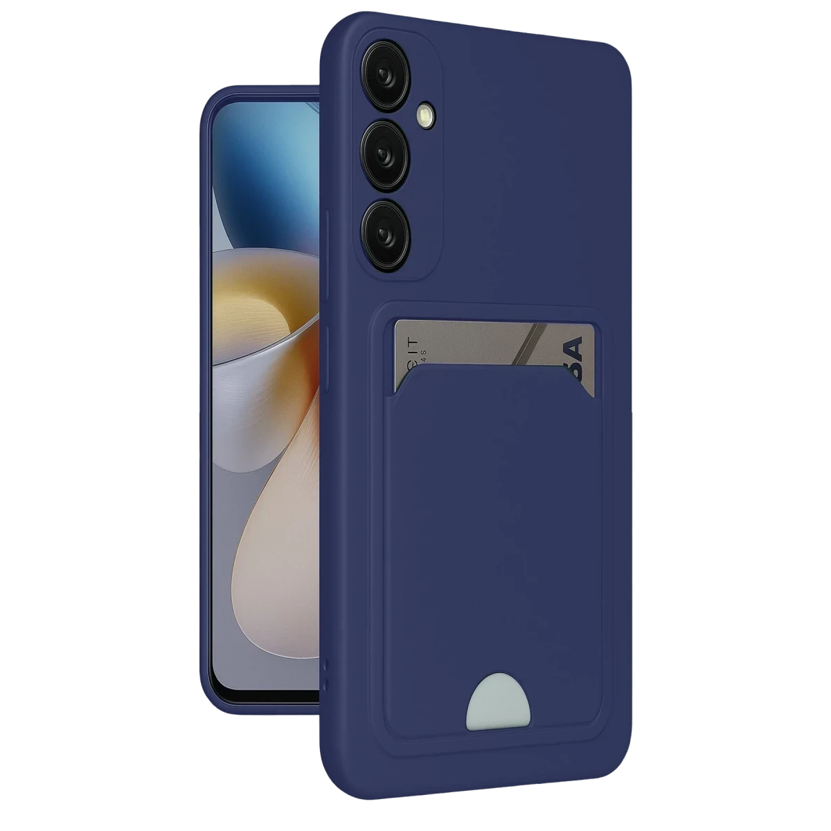 Samsung Galaxy A35 5G Kılıf Kelvin Kartvizitli Silikon - Lacivert