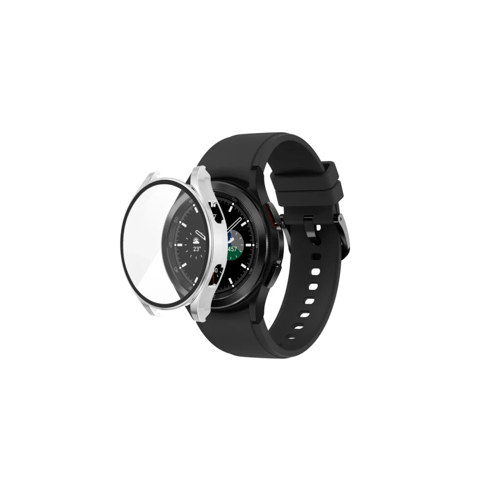 Watch 5 44mm Wall Camlı Kasa Ekran Koruyucu - Gümüş